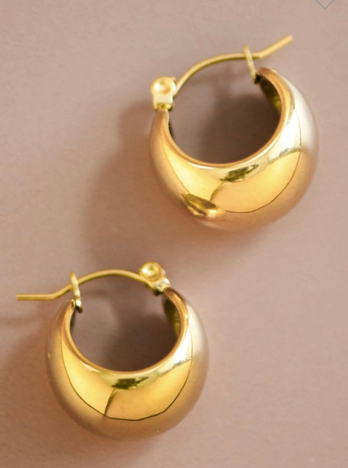 18k Gold Plated Chunky Hoop Earrings