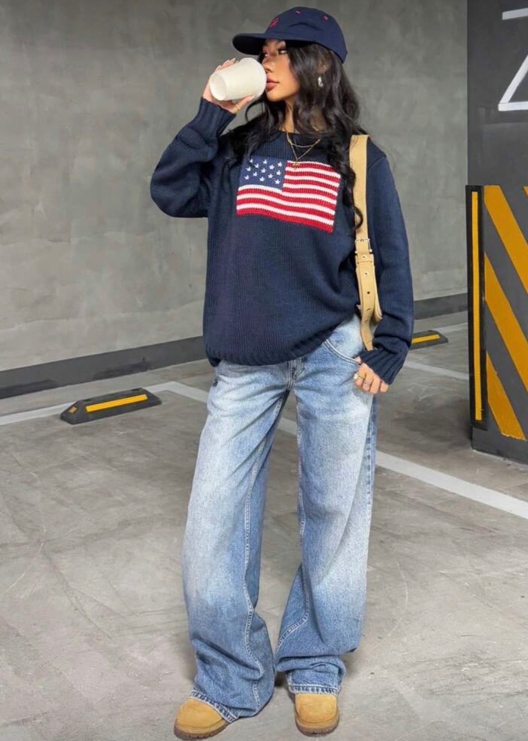 American Flag Knit Sweater