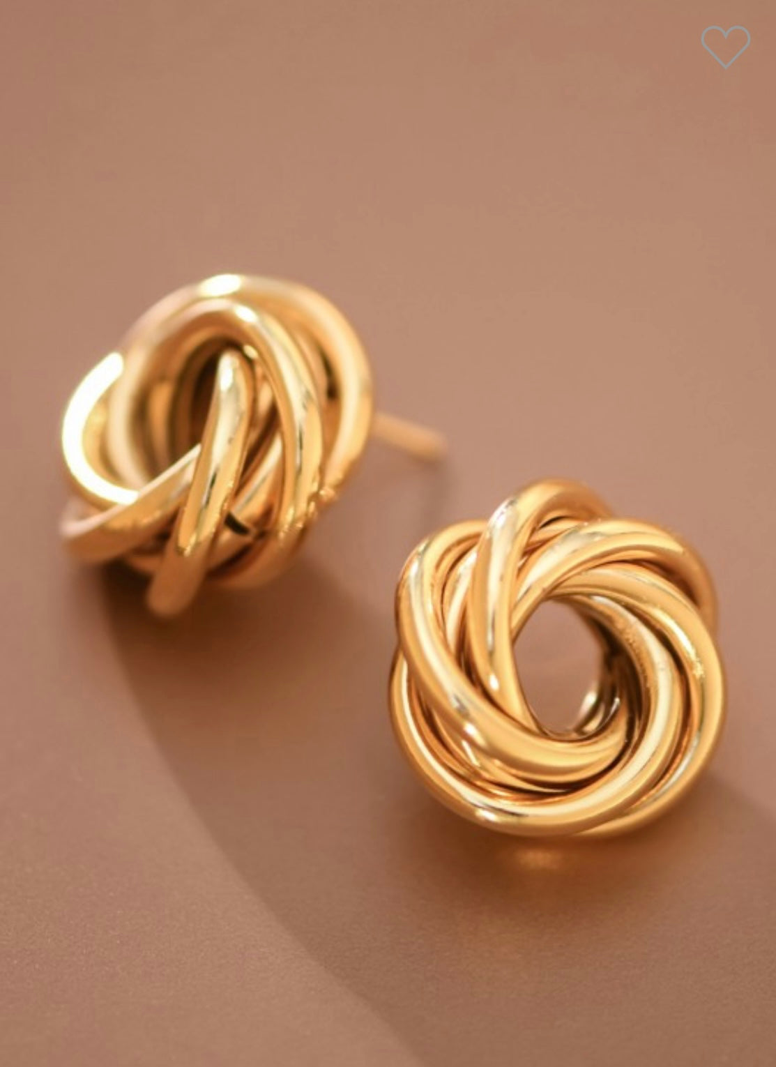 18K Gold Twist Studs