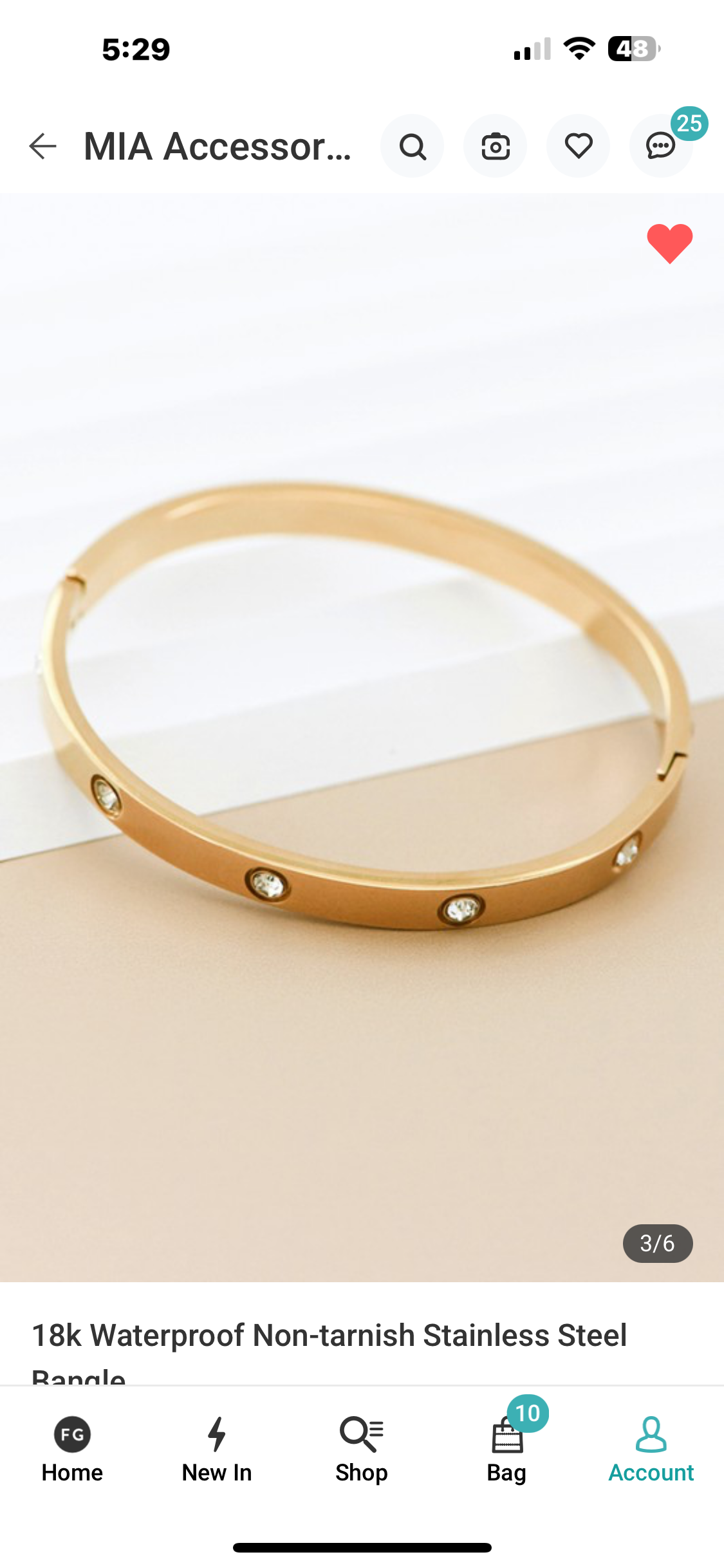 18K Waterproof Stainless Steel Bracelet