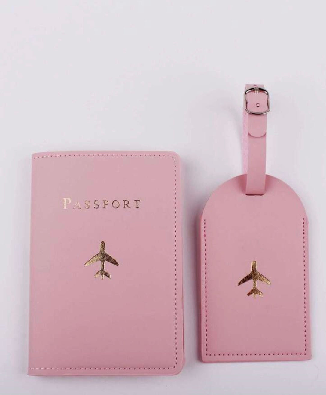 Matching Passport Holder and Luggage Tag Set