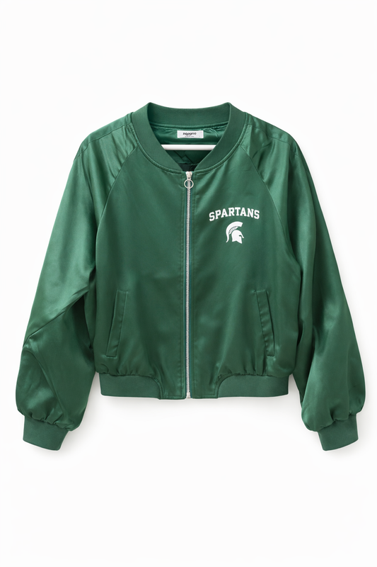Spartan Satin Bomber Jacket