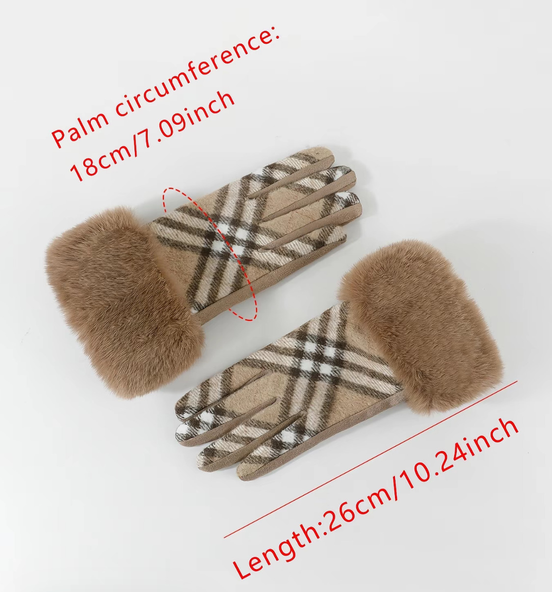 Plaid Patchwork Gloves